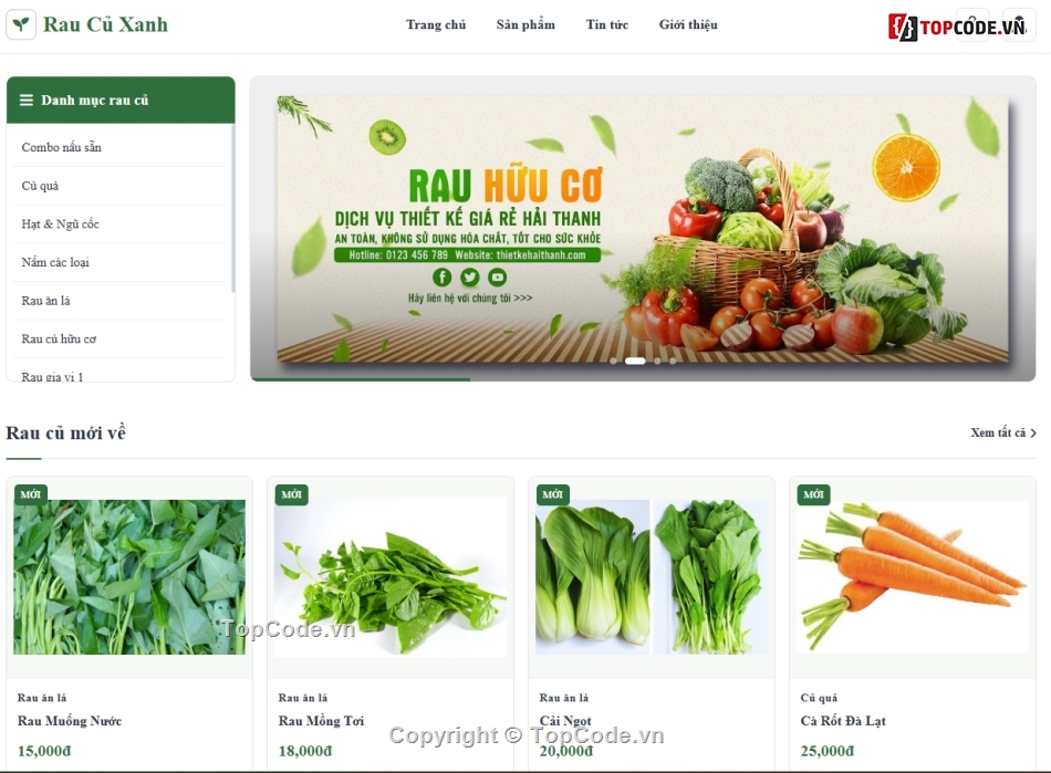 Website bán rau,bán rau củ,rau củ